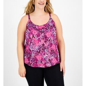 Bar Ill Plus Size Blurred Print Scoop-Neck Camisole